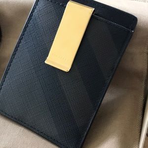 Burberry money clip with cardholder